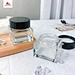 Square Honey storage bottle 90ml 180ml jam food glass jar Sauce Honey glass jar Double plastic lid